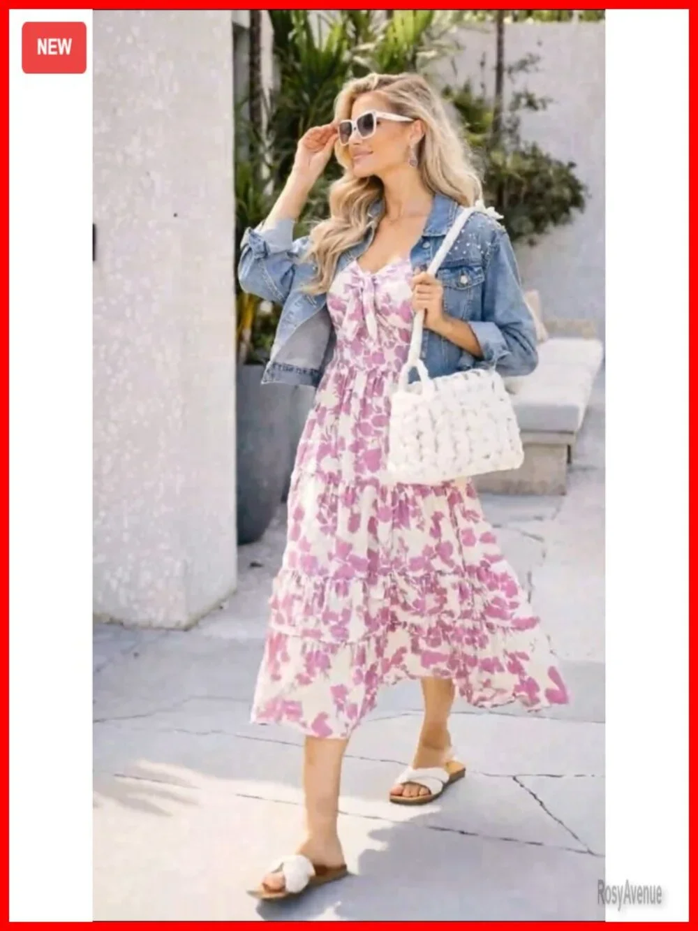 Oversized Denim Jacket with Pearls Beading Long Sleeve Button Up